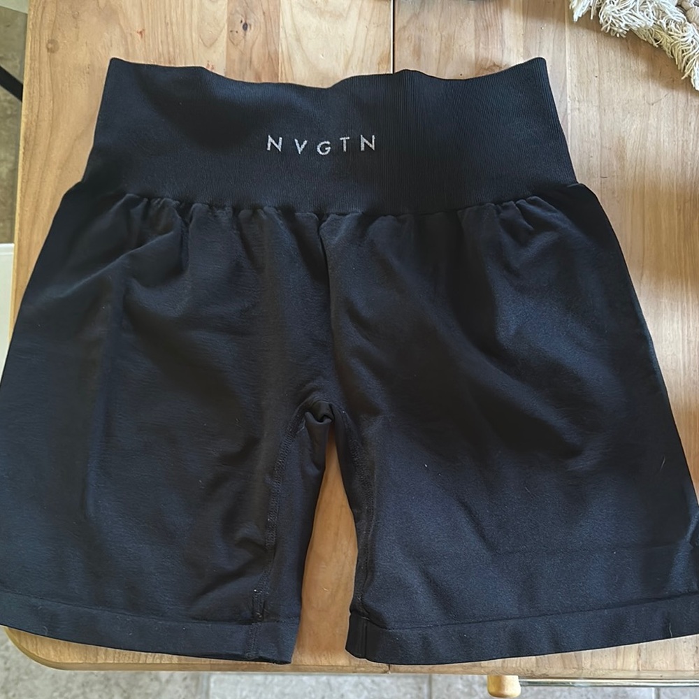 NVGTN Black High Waist Shorts